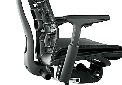 Herman Miller Embody Ergonomic Office Chair | Fully Adjustable Arms and Carpet Casters | Black Rhythm thumbnail 4