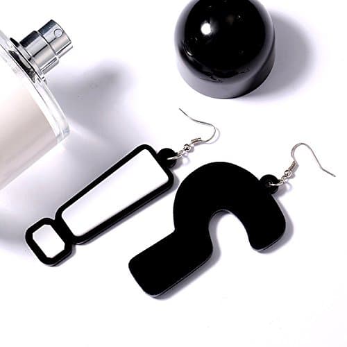Question Mark and Exclamation Mark Acrylic Big Long dangle Earrings Jewelry for Women Girls Accessories thumbnail 4