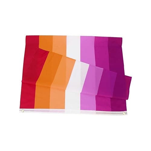 Flaglink Lesbian Pride Flag 3x5 Fts - Sunset Les Rainbow Banner 7 Stripes thumbnail 3