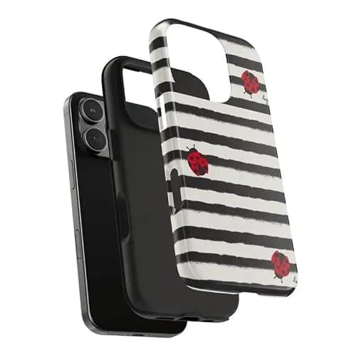 Ch.ICS STRI.pe Lady.Bug P.Hone Case, Gorgeous & Stylish Phone Case for Girl Compatible Multicolor thumbnail 4