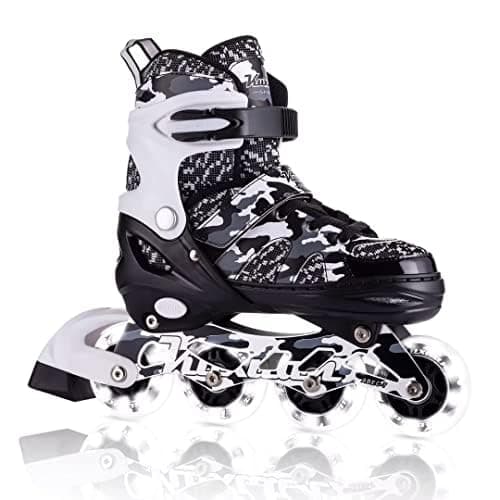 Kuxuan Boys Adjustable Inline Skates with Light up Wheels, Fun Illuminating Skates for Kids Girls Youth thumbnail 4