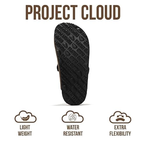 Project Cloud 100% Genuine Leather Kids Clogs with Natural Cork Footbed & Memory Foam Insole Arch Support - Non-Slip Clogs for Kids - Slippers Sandals for Boys & Girls Footwear thumbnail 5