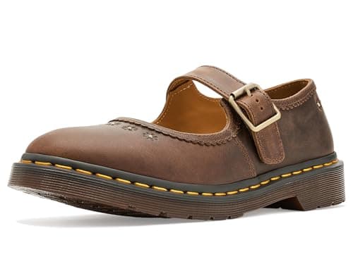 Dr. Martens Womens Mary Jane Flower Dark Brown UK 6 (US Women's 8) M - Image 1