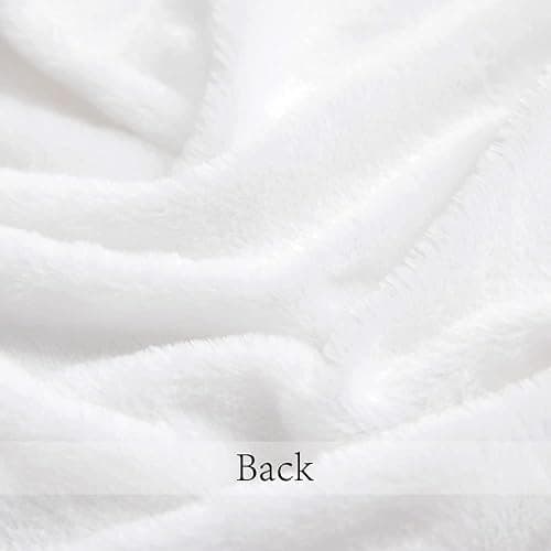 ANRODUO Pack of 2 White Throw Pillow Covers Luxury Fluffy Pillows Faux Fur Decorative Pillows Plush Cushion Case Fuzzy Mongolian Merin Style for Bed Couch Sofa Living Room Fall Home Decor 18x18 Inch - 18" x 18" (Pack of 2) - White thumbnail 5