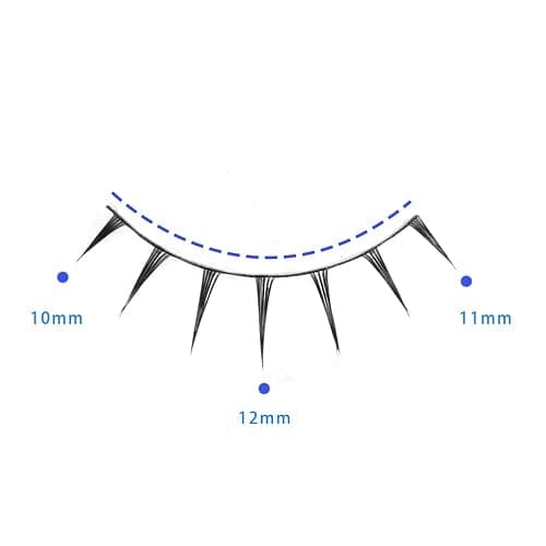 Emotao Japanese Style False Eyelashes Makeup Manga Lashes Cosplay Anime Eyelash Lashes Doll Eye Natural 5 Pairs Asian False Eyelashes Pack Look Like Individual (M9-01B) thumbnail 4
