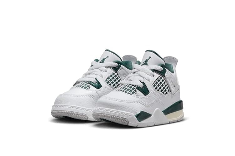 Jordan Toddler's 4 Retro Off White/Military Blue (BQ7670 141) - 4 Toddler - White/Oxidized Green/White-white thumbnail 4