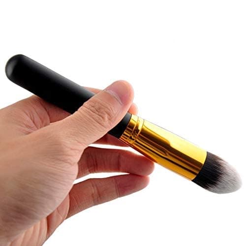Make Up Brushes GLAMZA 10pc Make Up Brush Set - Professional Synthetic Makeup Brushes - Premium Black & Gold Blending Foundation Brushes Cosmetic Concealer Brush Set thumbnail 5