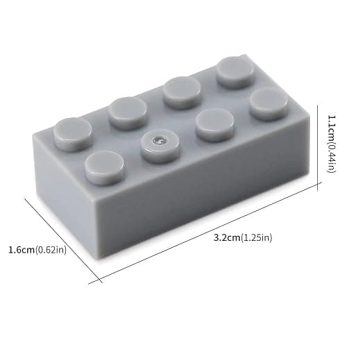Feleph Basic Parts 320 Pieces 2x4 Light Gray Bricks Building Creative Play Blocks Set Toy Accessories Combine with Major Brick Brands (Gray Light) thumbnail 2
