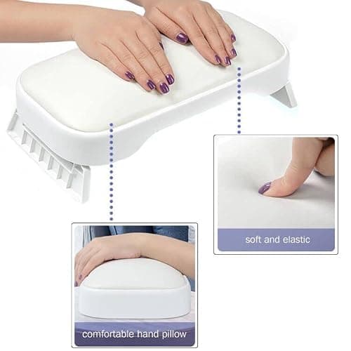 2 In 1 UV LED Nail Lamp with Arm Rest Pillow,48W Manicure Hand Rest Pillow Nail Dryer for Curing Gel Polish and Hand Rest thumbnail 4