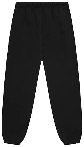 Essentials Men's Sweatpants, Oversized Fit, Elastic Waist, Black thumbnail 2