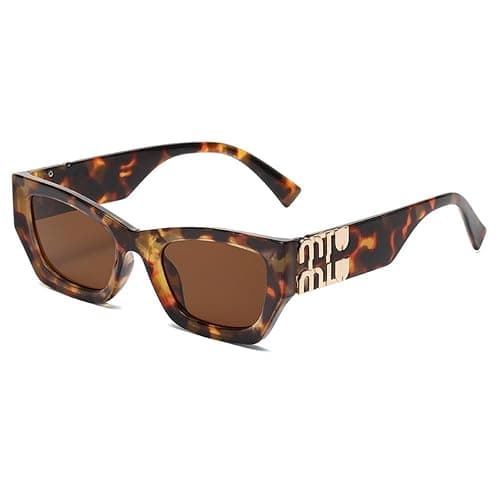 MTZJH Sunglasses Retro Glasses Women Vintage Travel Small Rectangle Sun Glasses Female Eyewear - Image 1