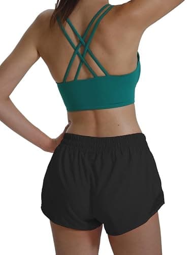 AugIris Athletic Running Shorts for Women with Zipper Pocket Soft Gym Workout Shorts with Mesh Liner Qucky Dry thumbnail 6