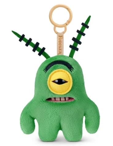 Fuggler SpongeBob 5-Inch Plush Keyring by ZURU, Funny Ugly Monster Bag Clip-on Stuffed Animal, Multiple Characters Available - Image 1