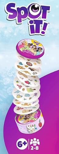 Asmodee Spot It! Disney Princess Card Game (2024 Refresh) - Eco-Sleeve Edition, 5-in-1 Visual Perception Game for Quick Reflexes and Family Fun, Ages 6+, 2-8 Players, 10 Minute Playtime thumbnail 3