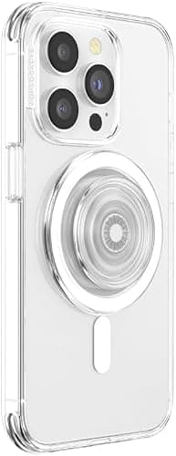 PopSockets Phone Grip for MagSafe with Kickstand, Magnetic Stand, Swappable Top, Secure Hold for iPhone MagSafe Cases, Phone & Tablet Grip - Clear thumbnail 4
