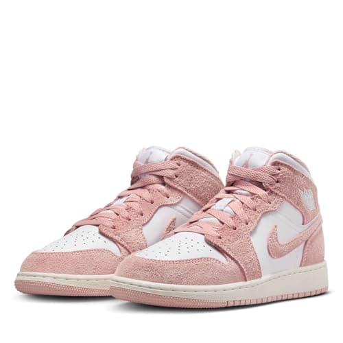 Air Jordan 1 Mid SE Big Kids' Shoes (FN7432-161, White/Sail/Legend Pink) Size 6.5 thumbnail 2