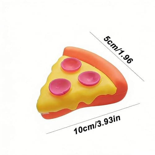 Pizza Squeeze Stress Toy - Flexible, Slow Rebound, High-Elastic Stretch, 100% Odorless, Non-Sticky, Easy to Clean, Or Easing Tension During Study, Work, Or Relaxation (1-Purple Border) thumbnail 3