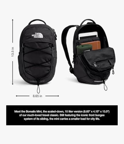 The North Face Borealis Mini Backpack, White Dune/TNF Black, One Size thumbnail 3
