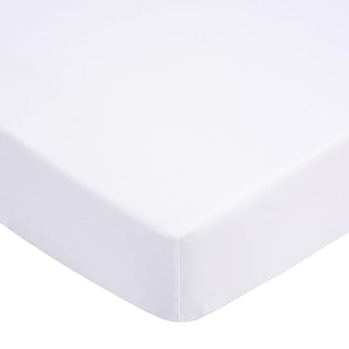 UOMNY Crib Sheet White Fitted Crib Sheets Baby Sheet for Standard Crib and Toddler Mattresses Nursery Bedding Sheet Crib Mattress Sheets for Boys and Girls 1 Pack Space Toddler Sheet - Aa-white - 52x28 Inch