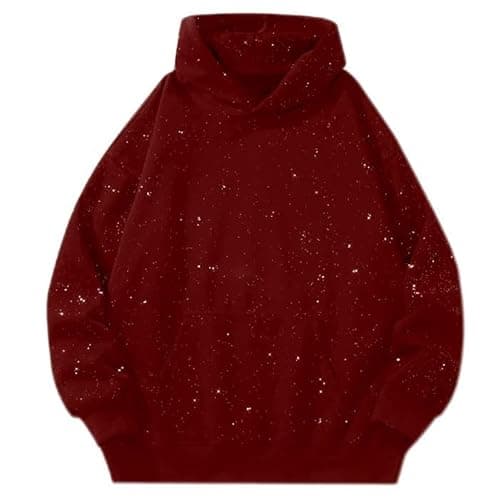 MCILLO Glitter Hoodies for Women 2025 Sparkle Long Sleeve Y2K Hoodie with Pockets Clubwear Hooded Sweatshirt Women Pullover thumbnail 2