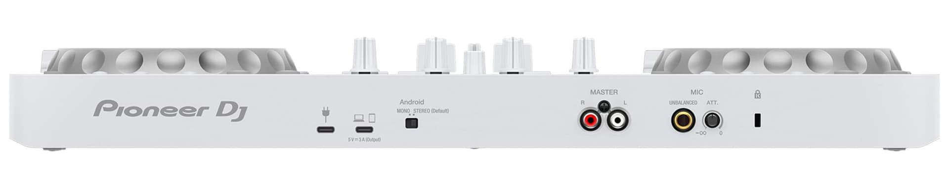 Pioneer DJ DDJ-FLX4 2-Channel DJ Controller - White Bundle with Laptop Stand, Headphones, and Austin Bazaar Polishing Cloth thumbnail 5