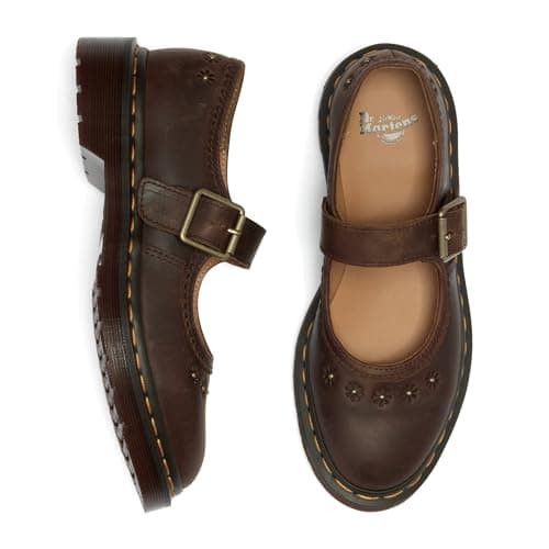 Dr. Martens Womens Mary Jane Flower Dark Brown UK 6 (US Women's 8) M thumbnail 9
