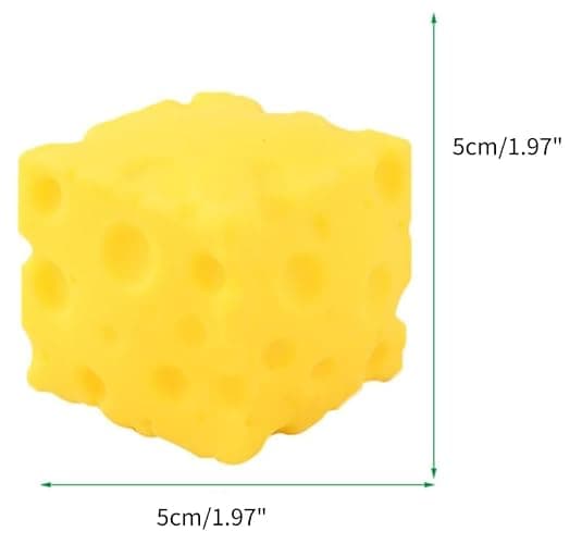 Yellow Cheese Squeeze,Stress Balls for Adults ,Soft Novelty , Rebounding Sensory, Theme Cheese Cubes Squishy (Small) thumbnail 2