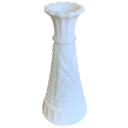 Stars & Bars Milk Glass (5 7/8" Bud Vase) One Vase - Image 1