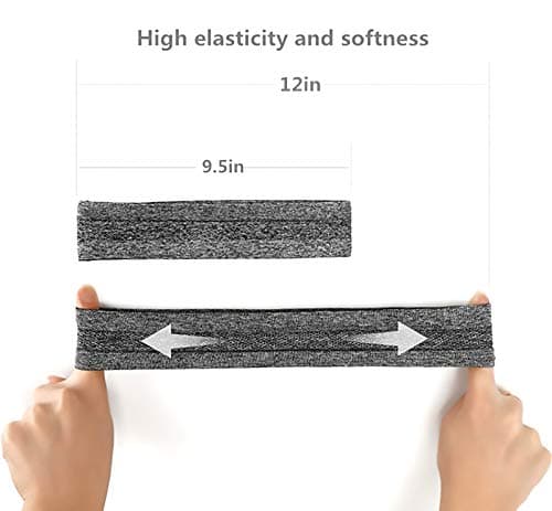 QiShang 6Pack Sweat Bands Headbands for Women Workout, Women's Fashion Non Slip Headband, Moisture Wicking Sweatband for Sports Running Athletic Yoga thumbnail 4