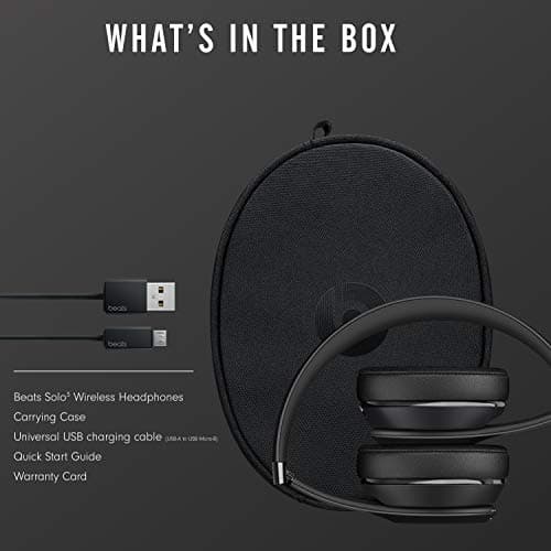 Beats Solo3 Wireless On-Ear Headphones - Apple W1 Headphone Chip, Class 1 Bluetooth, 40 Hours of Listening Time, Built-in Microphone - Black thumbnail 6