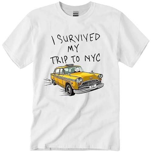 I Survived My Trip to NYC T-Shirt Funny Survived My Trip to New York Shirt Unisex Casual Short Sleeve Graphic Tees - Image 1