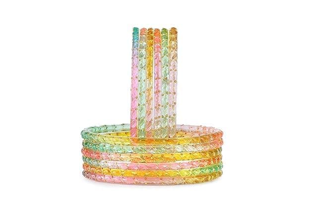 JD'Z COLLECTION Plain and Glossy Finished Raindrop Glass Bangles Set for Women | Traditional Ethnic Chudi for Wedding, Party & Regular- Set of 12 Pcs | Multiple Colours | Wedding Jewelry Bangles for Women thumbnail 5