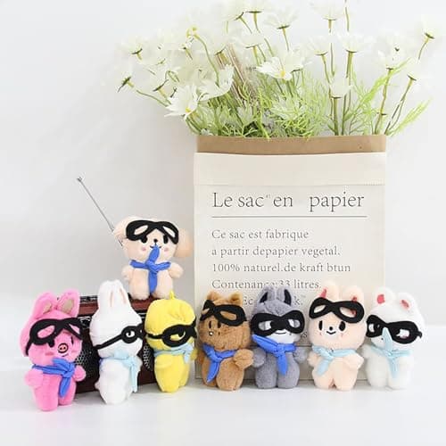 JUNG KOOK SKZ Plushies Skzoo 3RD Stuffed Animal Toy Skz Merch Fans Meeting Dolls with Sunglasses Removable for Fans (Team 8pcs) thumbnail 7