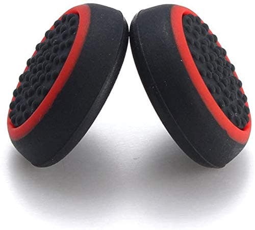 Perfepart Silicone Thumb Stick Grip Cap Joystick Thumbsticks Caps Cover for PS4 Xbox One PS3 Xbox 360 PS2 Game Controllers (Black w/Red) thumbnail 3