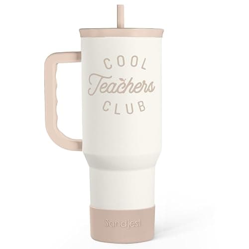 Teacher Appreciation Gift for Women – Stainless Steel Insulated Tumbler with Handle - Teachers Travel Coffee Mug Cup for Women Back to School Birthday Christmas, 40oz - Image 1