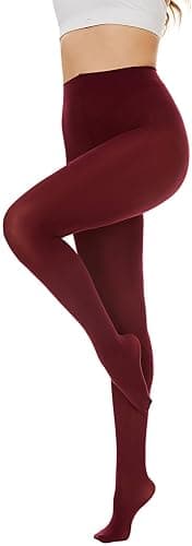 Hiltzo 80D Women's Tights Opaque Ultra Soft Solid Color Stretchable High Waist Footed Pantyhose with 25 Colors thumbnail 2