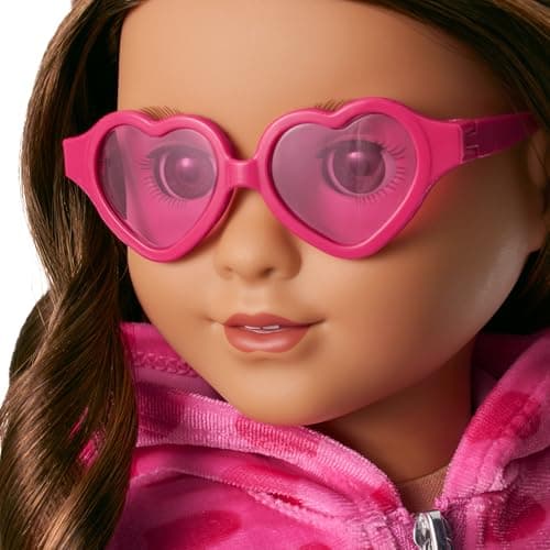 American Girl, Truly Me, Pink Hearts Hoodie Dress with Sunglasses, Doll Clothes, for 18-inch Dolls, 3pcs, Ages 6+ thumbnail 3