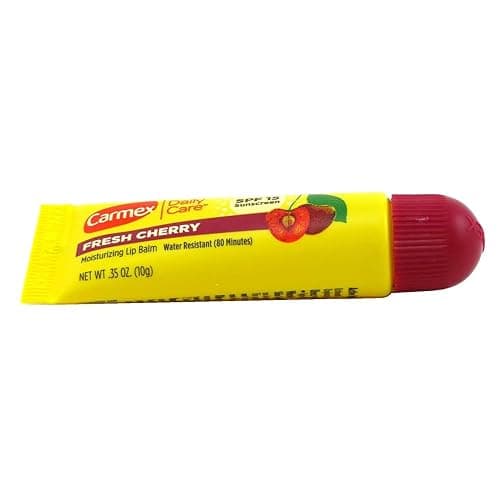 Carmex Lip Balm Tube Fresh Cherry SPF#15 0.35 Ounce (12 Pack) thumbnail 2