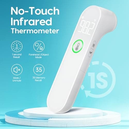 Thermometer for Adults and Kids, Fast Accurate Baby Thermometer, Fever Alarm & Mute Mode, Baby Essentials - Lifetime Support thumbnail 2