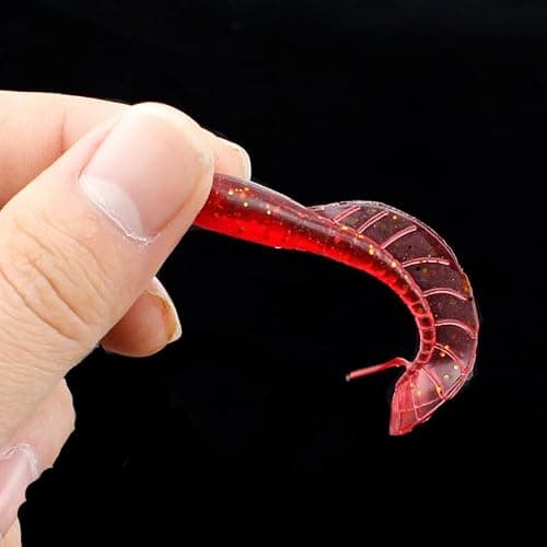 Soft Fishing Lures Set with Tackle Box, 6.5cm/8cm Paddle Tail Swimbaits, 60PCS Soft Plastic Baits with Curly Tails, Freshwater Fishing Lures for Bass, Trout, and More thumbnail 6