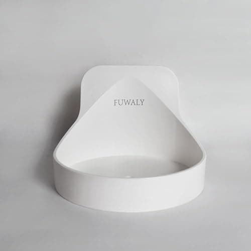 FUWALY No Drilling Storage Rack, Corner Shower Caddy, Bathroom Storage Shelf, with Adhesive Waterproof Strips, Dispenser rack, Cup Holder, Shower Organizing and Décor Organizer. White - Image 1