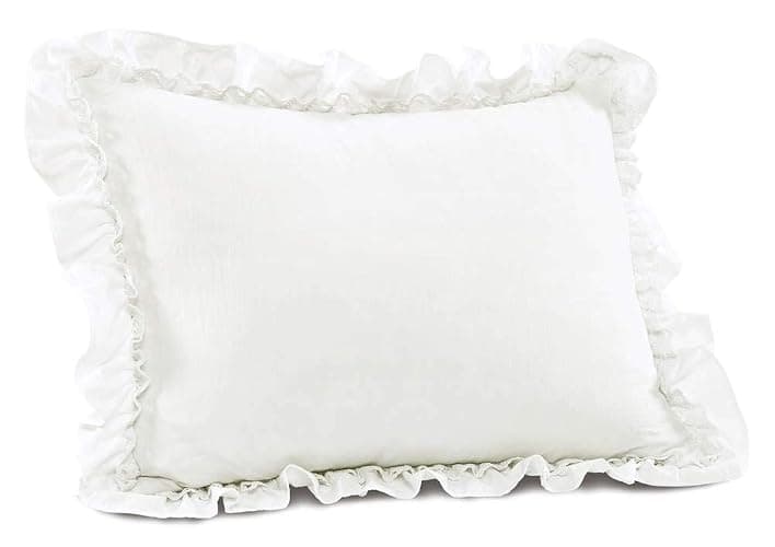 Lush Decor Ella Ruffle Lace Comforter, 2 Piece Set, Twin, Ivory - Cute Comforter - Twin Bedding Set - White Bedding - Coquette Decor - White Lace Trim - Ruffle Trim thumbnail 3