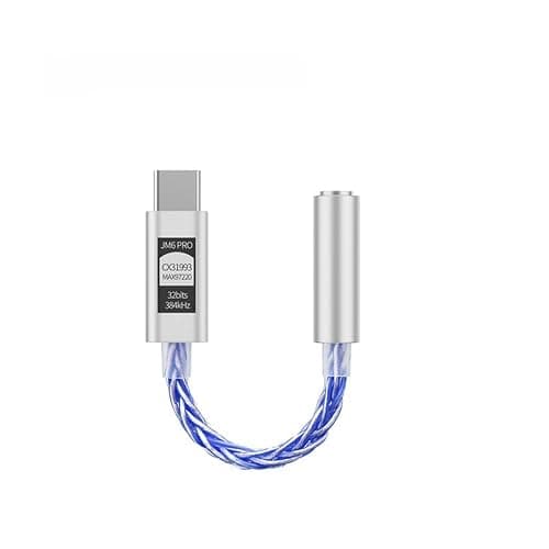 Girftu JCALLY JM6 Pro USB C Type-C to 3,5 mm Dual DAC CX31993 MAX97220 Cuffie audio digitale amplificatore di decodifica portatile HiFi DAC cuffie mobile adattatore (blu) thumbnail 2