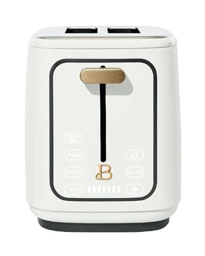Drew Barrymore White Icing 2 Slice Toaster with Touch-Activated Display - Image 1