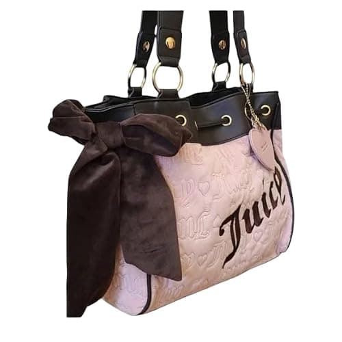 Juicy Couture Vintage Dreams Daydreamer Tote Bag, Handbag with Bow Accent & Shoulder Straps, 12 x 11 Inches thumbnail 2