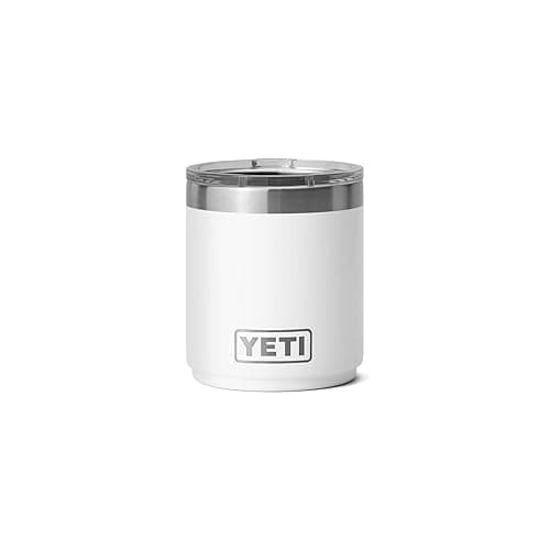 YETI Rambler 10 oz Stackable Lowball 2.0, Vacuum Insulated, Stainless Steel with MagSlider Lid, White - White thumbnail 4