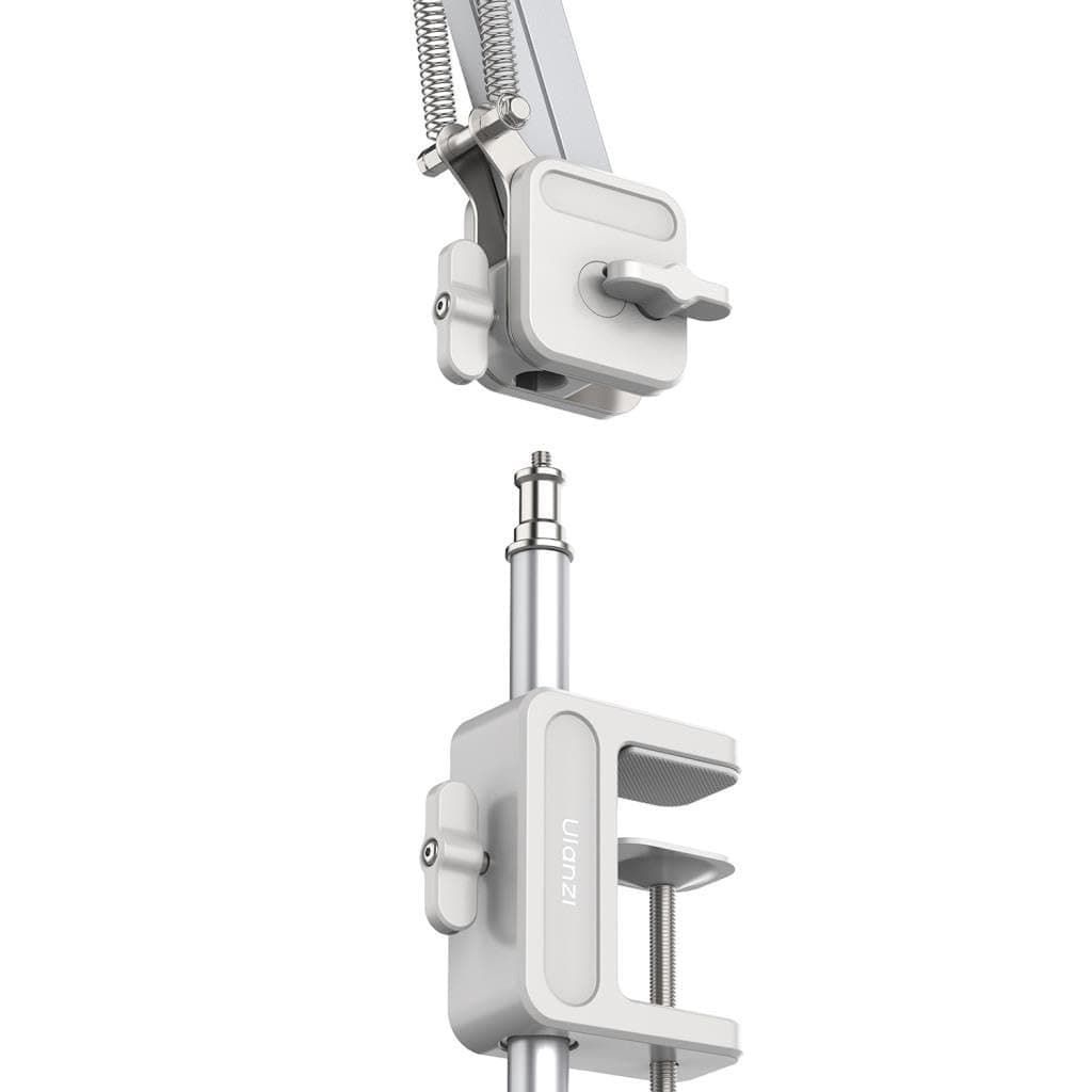 ULANZI TH04 Overhead Camera Desk Mount Tripod, Flexible Microphone Boom Arm Light Stand Mounting Spring-Loaded Design Uka Quick Release Setup 360° Rotatable Ball Head Load Capacity 4.4LBS thumbnail 4