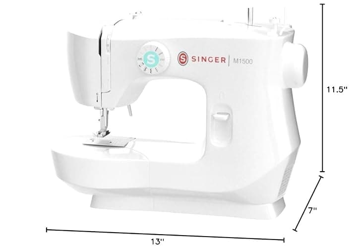 SINGER M1500 Lightweight & Portable Sewing Machine with Accessory Kit | 57 Stitch Applications, LED Light & 4-step Buttonhole | Great for Quilting, Crafts & Mending thumbnail 3