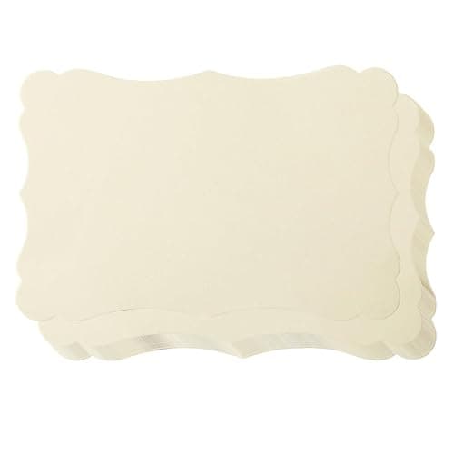 50 Pack Blank Kraft Cards Cardstock Thick Paper Brown Greeting Cards for DIY Gift Card Menus, Baby Shower and Wedding Invitations (Cream, 4x6IN) - Image 1