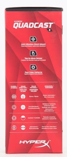 HyperX QuadCast S – RGB USB Condenser Microphone for PC, PS4, PS5 and Mac, Anti-Vibration Shock Mount, 4 Polar Patterns, Pop Filter, Gain Control, Gaming, Streaming, Podcasts, Twitch, YouTube, Discord thumbnail 20